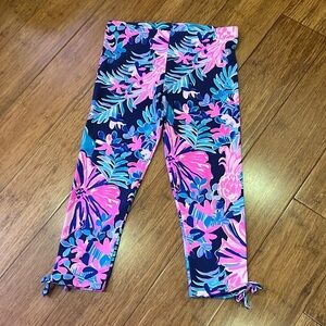 Lilly Pulitzer girls Maia legging in multi garden getaway size large EUC